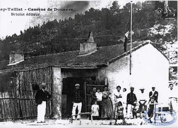 An early photo of the buildings when used by the Douanes