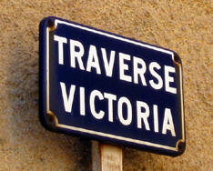 Road signs near the former hotel