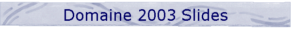 Domaine 2003 Slides