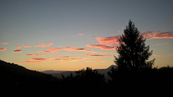 Sunset towards the Esterel Mountains
