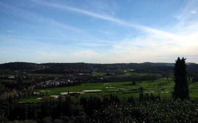 From Opio looking over the Club Med golf course