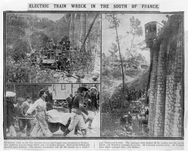 1913 accident near Villeneuve-Loubet