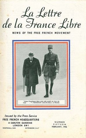 February 1942 edition, No.15, of 'La Lettre de la France Libre'