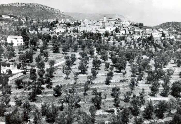 Chateauneuf de Grasse from the air