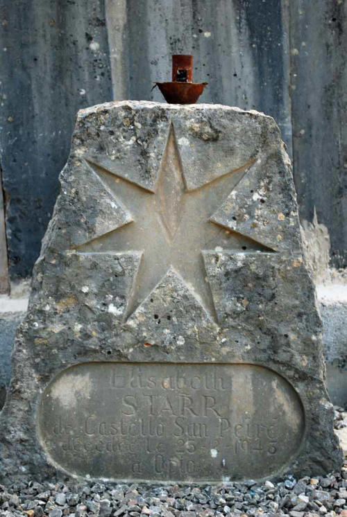 Elisabeth Starr's headstone after recent cleaning