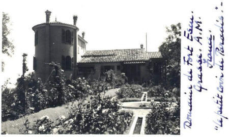 Rear of The Domaine from the rose garden in 1935.