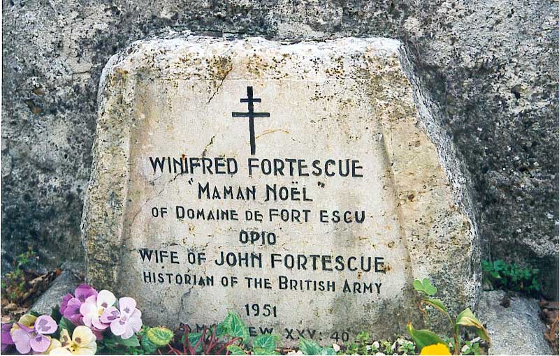 Winifred's headstone at Opio