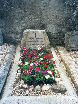 Flowers on Winifred's grave