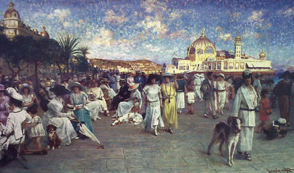 The Promenade des Anglais in its heyday - note the pier