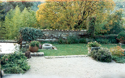 Garden off the courtyard
